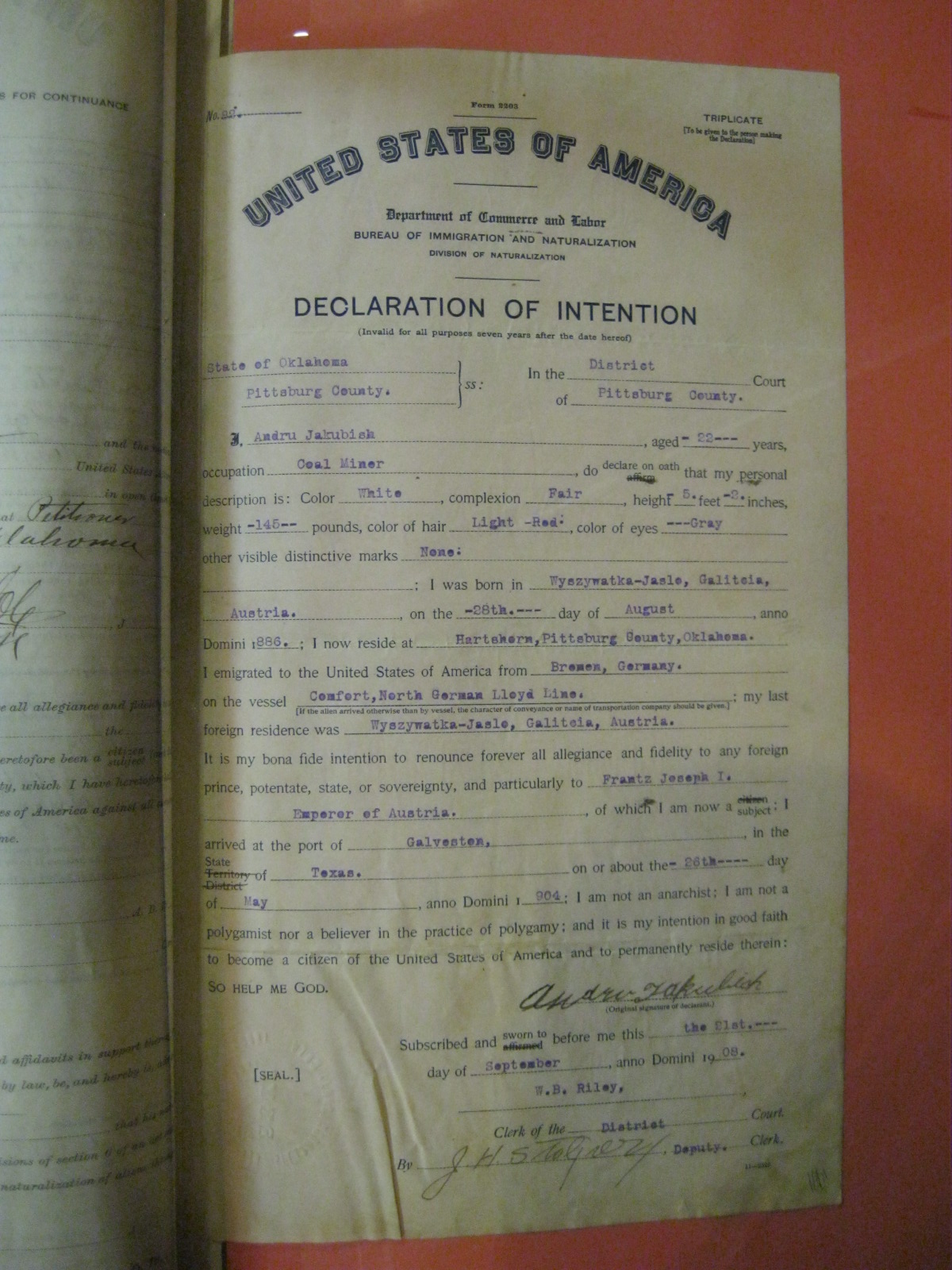 Immigration Records PCGHS